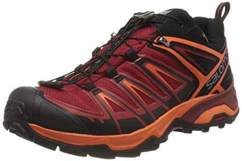 Salomon X Ultra 3 GTX, Zapatillas de Senderismo para Hombre, Multicolor (Bk/Red Dalhia/Scarlet Lb), 44 EU