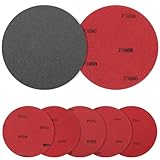 Sibba Bowling Sanding Pads 6 PCS Grit Pads Set for Bowling Ball Resurfacing Polishing & Cleaning Kit Includes P500, P1000, P1500, P2000, P3000, P5000, Red & Gray Abralon Pad Bowlings Accessories