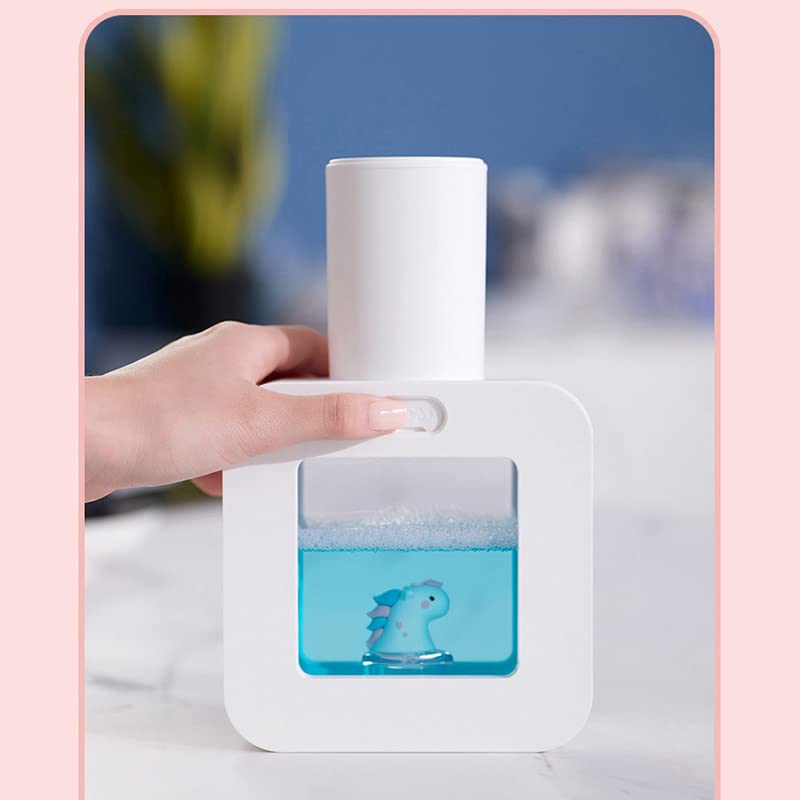 Simpatico Distributore Automatico di Sapone Schiumogeno, Distributore Automatico di Sapone, Distributore di Sapone per Bambini da 400 ml, Distributore di Sapone Ricaricabile a Parete(bianco)