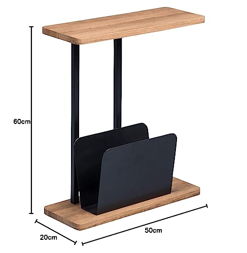 M2 Kollektion Alpha Beistelltisch, MDF, braun, 50x60x20