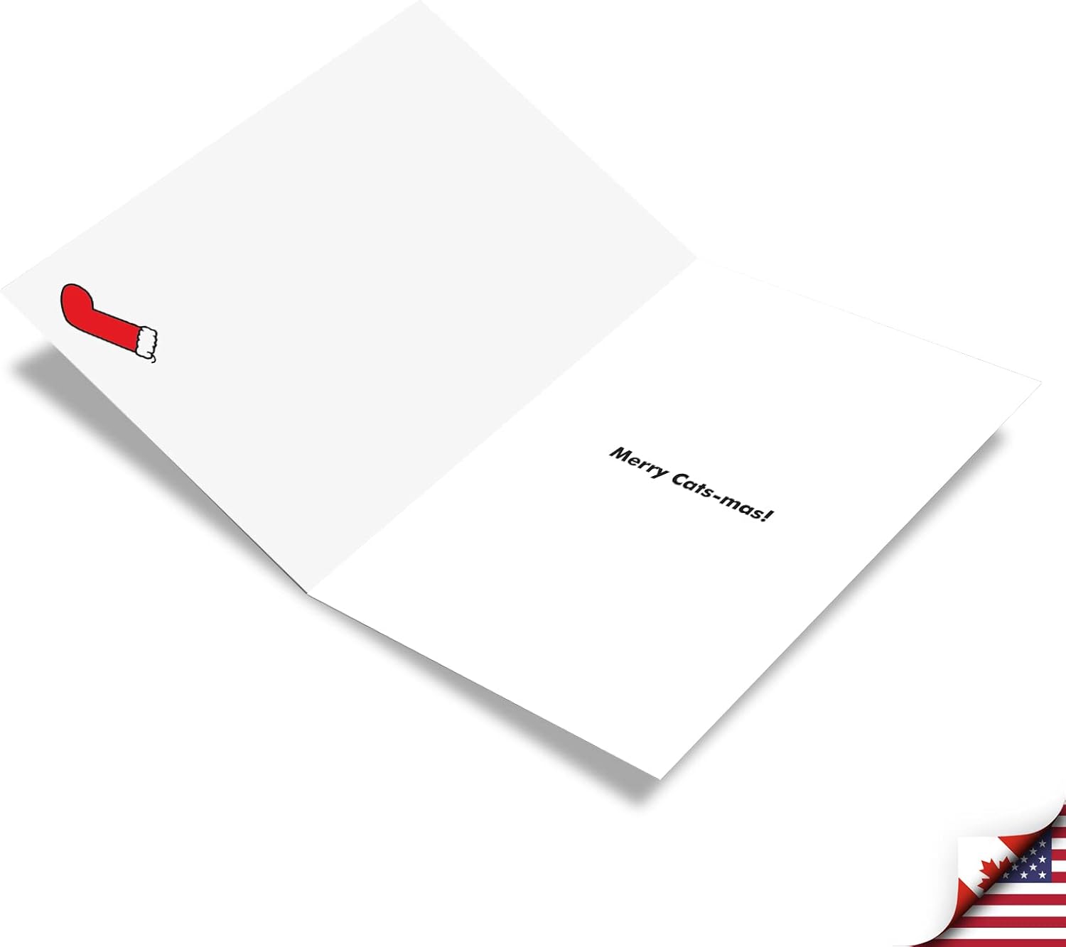 NobleWorks Pack of 12 Funny Christmas Greeting Cards with Envelopes, Humor Holiday for Men and Women (1 Design, 12 Cards) - Cat Christmas Decor C2912XSG-B12x1
