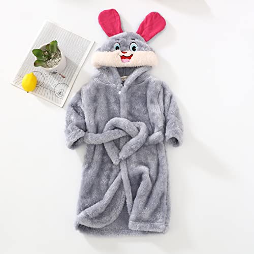 Boys/Girls Bathrobes Toddler Kids Hooded Robes Cartoon Bath Wrap Towel Cozy Blanket Sleepwear Pool Cover-Up #TOP2