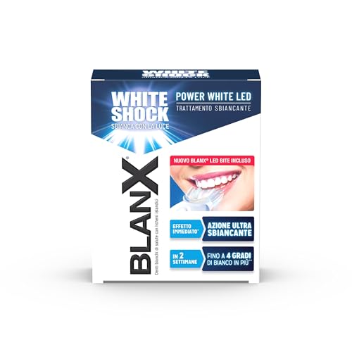 BlanX, White Shock Trattamento Sbiancante, Power White Led, Sbianca Con La Luce, Azione Ultra Sbiancante, Effetto Immediato, Con Tecnologia ActiluX, 30ml