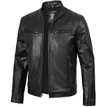 Real Cowhide Leather Jacket Men - Casual Fashion Leather Jackets for Men