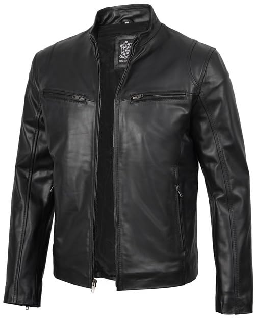 Image of Decrum Leather Jacket Men - Casual Stylish Cowhide Leather Jackets for Men