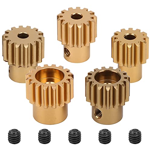Image of RC Car Motor Pinion Gear Set with 12T 13T 14T 15T Gear Aluminum Alloy Motor Pinion Accessories for 1/10 RC Truck Model