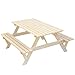 Gardenised Frame Outdoor Patio Deck Garden Picnic Table, Natrual, Natural