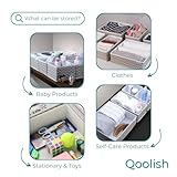 Qoolish Drawer Organiser Set of 6 Sturdy Draw Organizer to sort Your bedroom, Wardrobe and Drawer - Tidy Up Your Space with our Collapsible Clothes Organiser for Shirts, Ties, Socks, Bras, Underwear - Image 3
