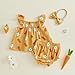 Afunbaby Baby Girl Summer Clothes Heart Print Ruffle Strap Tops Dress Shorts 2 Pcs Princess Fashion Outfit Sets (Orange carrot, 3-6 Months)