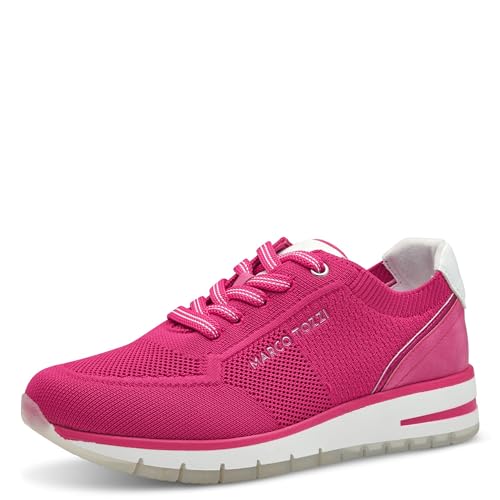 MARCO TOZZI Damen Sneaker flach Sportlich Bequem, Rosa (Pink Comb), 39 EU