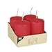 Produktbild Stumpenkerze - 50 x 80 mm - 4 Stück Farbe rot