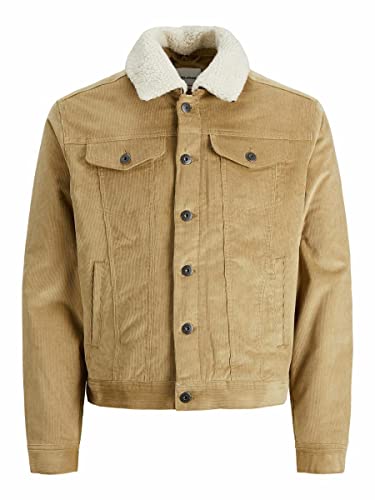 JACK & JONES Herren Jjialvin Jjsherpa Corduroy AKM Sn Cordjacke, Kelp, S EU