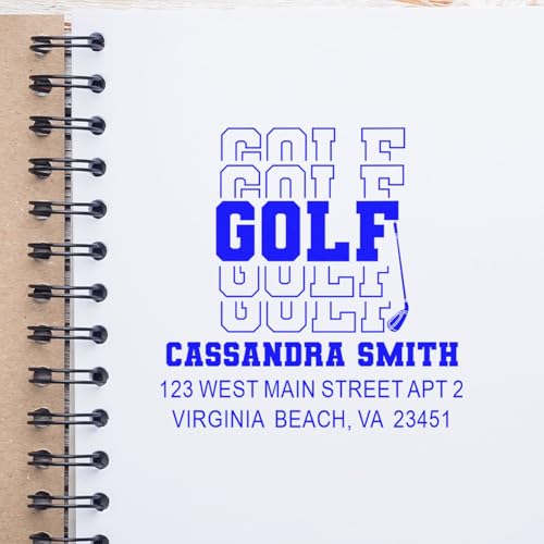 Image of Bold Golf Statement, Golf Rubber Stamp - Personalized Standard 1-5 /8 inch Square Wood Handle for College Golfers & Enthusiasts, Unique Ball Marker, Gift Lovers, Bold Statement