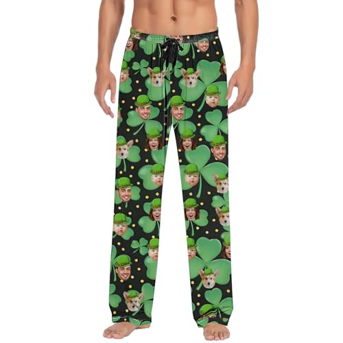Custom Pajamas Pants Personalized Funny PJ Pant Design with Face Pajamas for Men Women Dog Pet