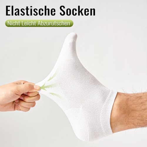 SukModen 12/24 Paar Sneaker Socken Herren Damen aus Bambus,Anti-Geruch Atmungsaktiv Weiche Halbsocken, Dünne Kurze Sneakersocken für Alltag, Freizeit, Shopping & Zuhause