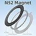 Universal Magnetic Metal Ring Sheet for MagSafe Sticker, 2 PCS Strong Magnet Plate for Phone Case, Compatible with Magsafe Accessories & Wireless Charging, 2 Pack (Black + Black)