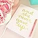 WORLD TRAVELER Eccolo Dayna Lee Collection Light Pink She Never Gave UP 8x10 Hardcover Journal/Notebook, 256 Acid-Free Lined Pages