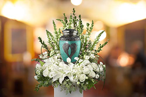 Image of Angel Green Cremation Urns for Human Ashes Adult Male Urns for Ashes