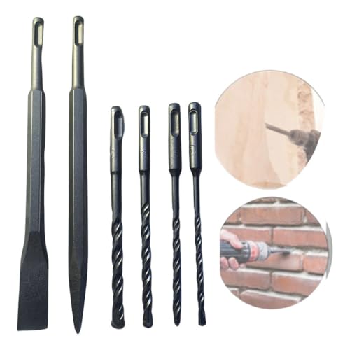 Genérico Kit de Ferramentas SDS Plus Universal 250mm Ponteiro Talhadeiras Brocas