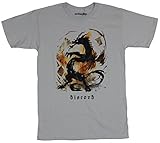 My Little Pony Mens T-Shirt - Discord Stamped Dragon Flaming Stylize Image