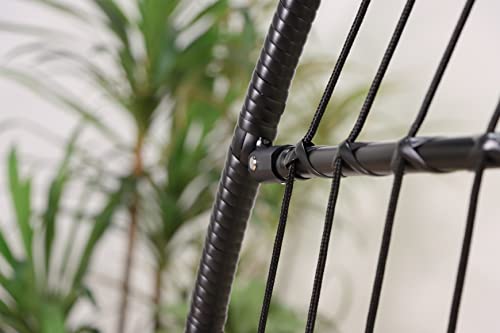 Avenlur Outdoor Patio Hanging Chair - Hammock Swing Egg Chair With Stand, Indoor/Outdoor Hanging Chair For Patio Bedroom Balcony (Black) #TOP7