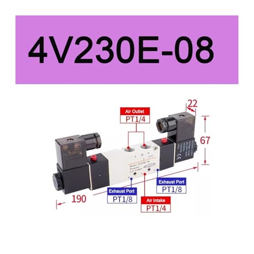 Vanne d'inversion 4V230E-08 à 3 positions pour contrôle bidirectionnel - 3