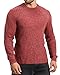 MANGOPOP Mens Long Sleeve Tee Shirts Casual Stretchy Thermal Round Crew Neck T-Shirt Ribbed Knit Fall Winter Tops 2025