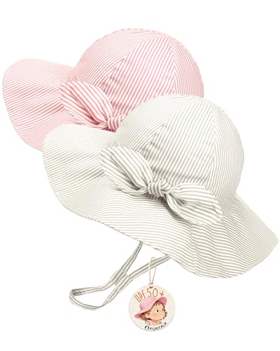 Image of FURTALK Baby Sun Hat Toddler Beach Hats with UPF 50+ Sun Protection Wide Brim Girls Bucket Hat