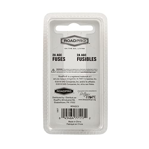 Roadpro Rpagc2 2 Amp Agc Fuse - Pack Of 5 #TOP5