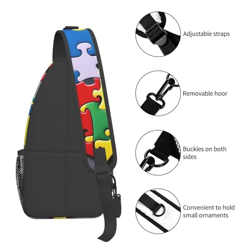 Mochila Cruzada con Diseño Puzzle para Conciencia de Autismo miniatura 5