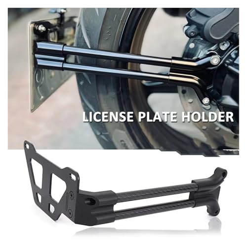 Support plaque d'immatriculation latéral BMW R Ninet finition premium noire