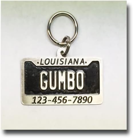 License Plate Dog Tag-Pet ID Tag-Custom Handcrafted Identification Dog Tag-Cat ID Tag-United States US Custom Engraved Pet Tag (1 3/4", Copper)