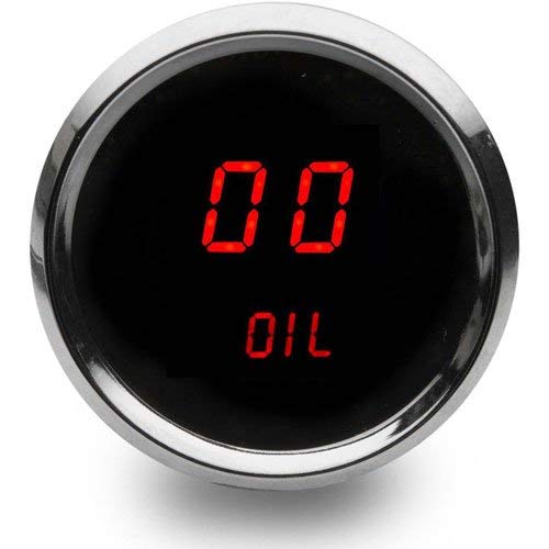 Intellitronix MS9114R 2-1/16 LED Digital Oil Pressure Gauge 0-99 psi Torch Red C