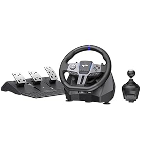 PXN V9Gen2 Gaming Racing Wheel With magnetic Pedals and Shifter 270/900° Dual-Vibration Driver-free Gaming Steering Wheel for PC,PS4,PS3,Xbox One, Xbox Series X/S