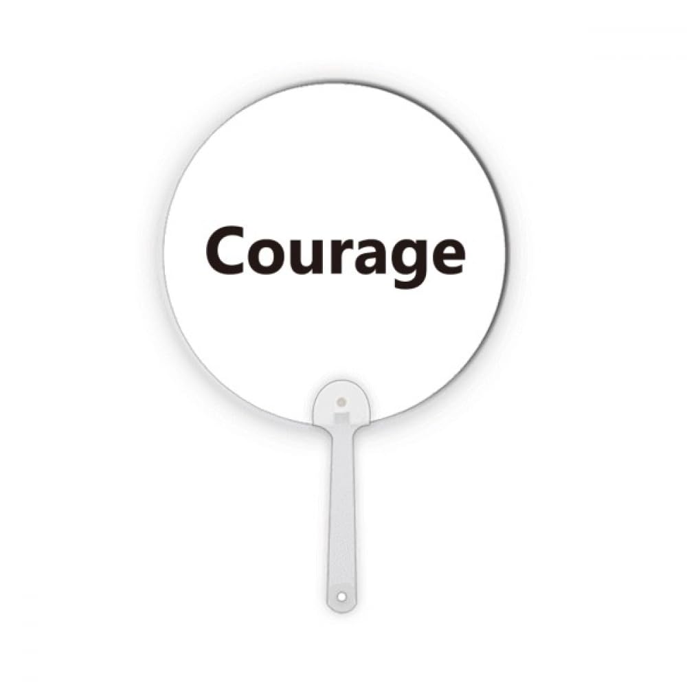 Décoration d'éventail rond de qualité supérieure avec message de courage