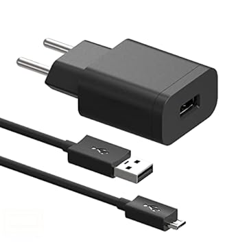 Motorola, Carregador Rápido 10W, 100-240V, Cabo 1 Metro, Porta USB-A, Cabo Micro-USB