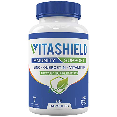 Quercetin Zinc Vitamin D Immunity Support by VitaShield + VITAS Herbal Blend - 60 capsules