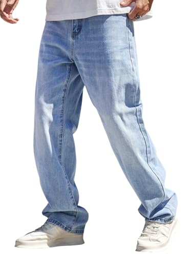 Image of GRECIILOOKS Men Jeans | Men Jeans Pants | Denim Jeans | Baggy Jeans for Men | Loose FIT Jeans for Men | Stylish Jeans