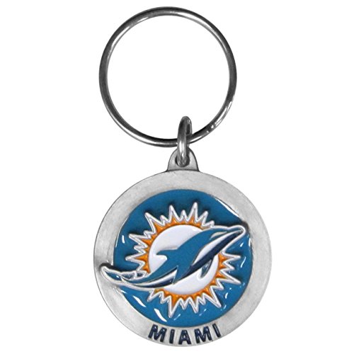 NFL Siskiyou Sports Fan Shop Miami Dolphins Carved Zinc Key Chain One Size Team Color