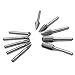 YUFUTOL Carbide Burr Set -10 Pcs 1/2 inch Cutter Head Diameter Double Cut Solid Carbide Rotary Burr Set 1/4 Inch Shank For Die Grinder Drill,Metal Carving,Polishing,Engraving,Drilling
