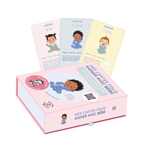 Mes cartes pour signer avec bébé: 50 cartes pour un apprentissage de la LSF - Avec des vidéos