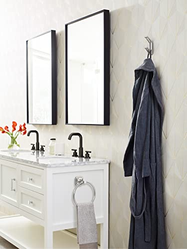 Image of Amerock Avid Double Prong Polished Chrome Wall-Mounted Hook