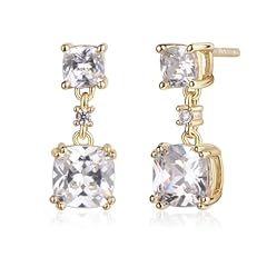 Gold Cushion-cut Imitation Diamond-April