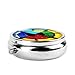 Shine in All Directionsround Pill Box, 3 Compartment Round Pill Box Organizer, ^Portable Travel Pill Box for Traveling.