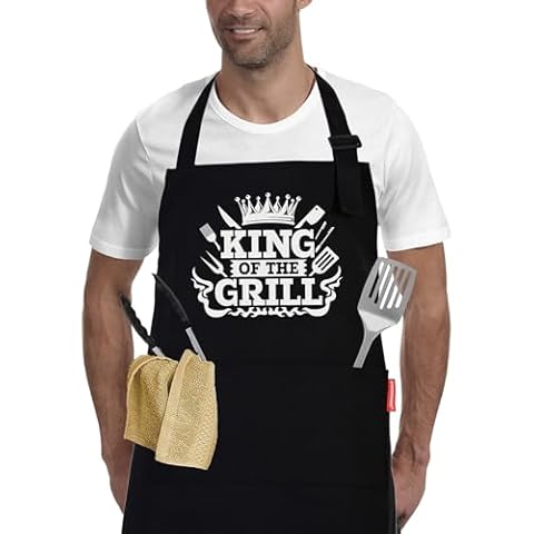 APRONPANDA King of The Grill BBQ Apron Cover