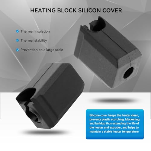 Image of 3D Printer Accessories for Bambu Labs X1C P1P P1S X1 Carbon Silicone Sock(5Pcs): for Nozzle Cover Extruder Hotend Protective Prevents Filament Buildup