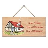 Holzschild zum Aufhängen, Einweihungsgeschenk, neues Zuhause, zum Einzug