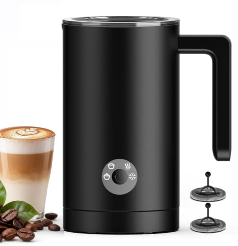 Kourice 4-in-1 Electric Milk Frother & Steamer – Automatic Frother Machine, Barista-Style Hot &...