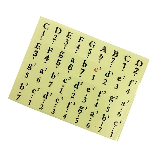 BESTonZON 1pcs Piano Key Stickers Notation Labels for Keys Easy to Install Removable Stickers for Beginners Black Music Note Guide