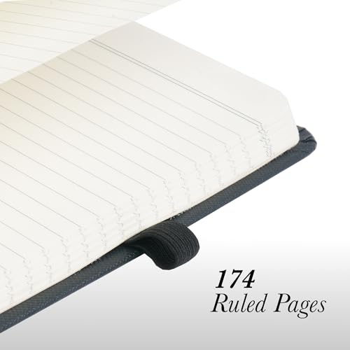 Image of Parker Premium Hardbound Notebook, Grey, Leather Finish, 174 Ruled Pages, 80 GSM Ivory Paper - Ideal for Office, Professional & Personal Use